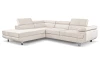 Rohová sedacia súprava Lotos, krémová látka, ľavý roh