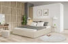 Posteľ Inez 180x200 cm, krémová štruktúrovaná látka
