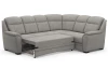 Rohová sedacia súprava Bruno, svetlo šedá látka, pravý roh
