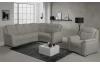 Rohová sedacia súprava Bruno, svetlo šedá látka, pravý roh