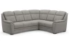 Rohová sedacia súprava Bruno, svetlo šedá látka, pravý roh