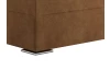 Posteľ Dezra 160x200 cm, hnedá látka v optike kože