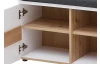 Predsieňová lavica na topánky Memphis, biely/dub artisan