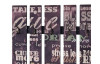 Nástenný vešiakový panel Mave, antracitová-čierny mat s motívmi nápisov