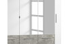 Šatníková skriňa Siegen, 226 cm, biely/sivý betón
