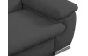 Rohová sedacia súprava Viera, tmavo šedá látka, ľavý roh