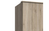 Šatníková skriňa so zrkadlom Cariba, 135 cm, dub san remo/grafit