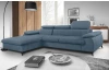 Rohová sedacia súprava Scala, denimovo modrá látka, ľavý roh