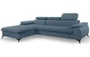 Rohová sedacia súprava Scala, denimovo modrá látka, ľavý roh