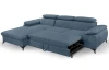 Rohová sedacia súprava Scala, denimovo modrá látka, ľavý roh