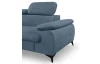 Rohová sedacia súprava Scala, denimovo modrá látka, ľavý roh