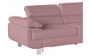 Rohová sedacia súprava Lotos, ružová tkanina, pravý roh