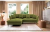Rohová sedacia súprava Glam, machová zelená látka, ľavý roh