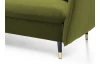 Rohová sedacia súprava Glam, machová zelená látka, ľavý roh
