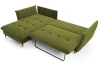 Rohová sedacia súprava Glam, machová zelená látka, ľavý roh