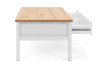 Konferenčný stolík so zásuvkami Bergen, biela/dub artisan