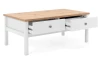 Konferenčný stolík so zásuvkami Bergen, biela/dub artisan