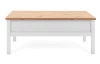 Konferenčný stolík so zásuvkami Bergen, biela/dub artisan