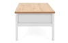 Konferenčný stolík so zásuvkami Bergen, biela/dub artisan