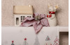 Vianočná dekorácia/svietnik Domček 12,5 cm, krémový