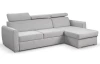 Rohová sedacia súprava Mistic, svetlo šedá látka