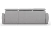 Rohová sedacia súprava Mistic, svetlo šedá látka