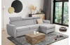 Rohová sedacia súprava Mistic, svetlo šedá látka