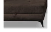 Rohová sedacia súprava Sergio, tmavo hnedá látka, ľavý roh
