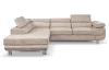 Rohová sedacia súprava Lotos, béžová látka, ľavý roh