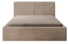 Posteľ Inez 180x200 cm, svetlo hnedá štrukturovaná látka