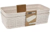 Úložný košík (2 ks) 25,3x13,3 cm, béžový