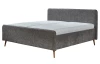 Posteľ Herning 180x200 cm, šedá štruktúrovaná látka