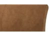 Posteľ Dezra 180x200 cm, hnedá látka v optike kože