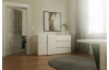 Úložná skrinka/botník Oreso 76 cm, biela