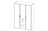 Šatníková skriňa Joker, 135 cm, biela / dub sonoma