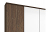 Šatníková skriňa Bernau, 271 cm, dub stirling / biela, otočné dvere