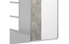 Šatníková skriňa Siegen, 271 cm, biely/sivý betón