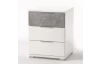 Vyšší nočný stolík Anton, biela/beton
