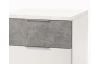 Vyšší nočný stolík Anton, biela/beton