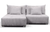 Rohová sedacia súprava Alcamo, svetlo šedá látka