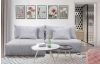Rohová sedacia súprava Alcamo, svetlo šedá látka