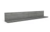 Nástenná polica Carlos, šedý beton, 120 cm