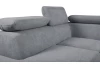 Rohová sedacia súprava Viera, svetlo šedá látka, ľavý roh