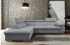 Rohová sedacia súprava Viera, svetlo šedá látka, ľavý roh