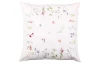 Dekoračný vankúš kvety 45x45 cm, biely