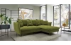 Rohová sedacia súprava Glam, machová zelená látka, pravý roh