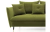 Rohová sedacia súprava Glam, machová zelená látka, pravý roh