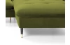 Rohová sedacia súprava Glam, machová zelená látka, pravý roh