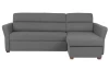 Rohová sedacia súprava Livia, dymovo šedá látka, pravý roh