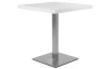 Jedálenský stôl Quadrato 70x70 cm, biely/nerez